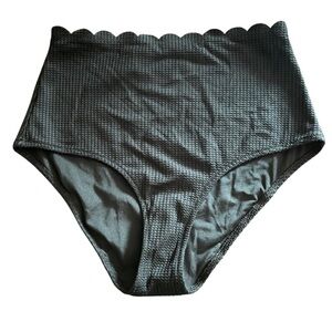 New - Aerie Women’s Black Scalloped Bikini Bottoms
